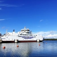 The Föglö ferry arrives in Degerby