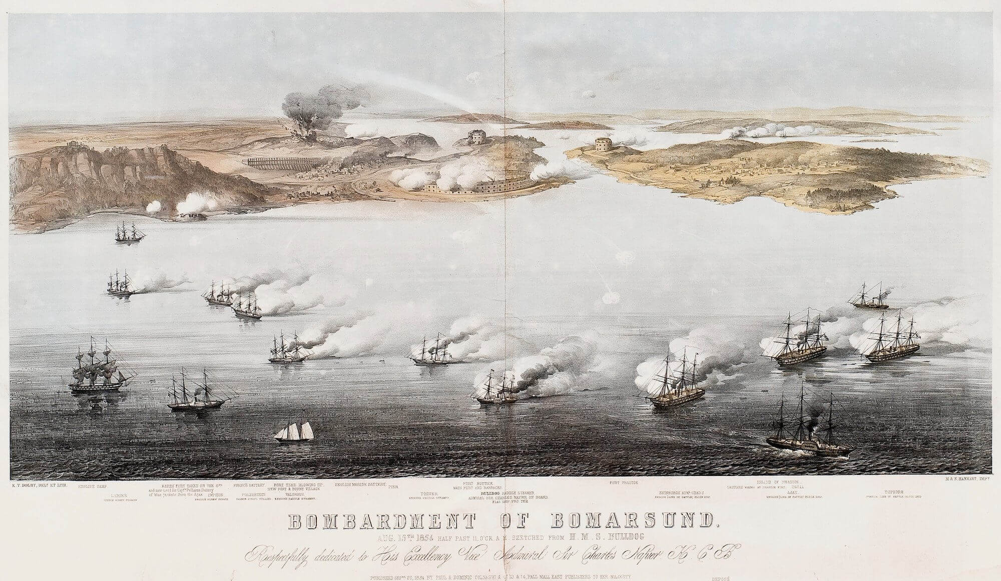 British sketch of the Bomarsund battle