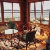 Lounge at the Enigheten sauna