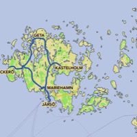 Map of the route starting in Mariehamn