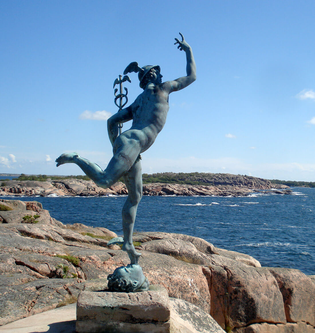 Merkur-Statue in Källskär