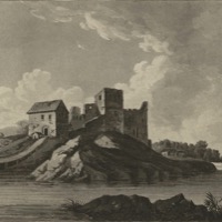 Kastelholm year 1802, sketch by Charles-Étienne Bourgelin