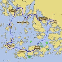 Karta över Skärgårdens Ringväg