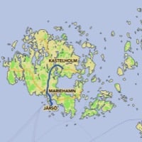 Map of the route starting in Mariehamn