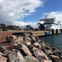 Ferry Alfågeln takes you from Brändö to Vårdö