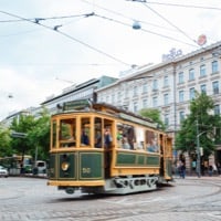 Spårvagn i Helsingfors, foto: Julia Kivela